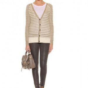 Rag & Bone Gold Laura Alpaca Cardigan Sweater Size L